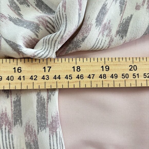 joie - 3/4 Sleeve Silk Blouse - Cream/Gray/Purple - Size XS - Picture 6 of 9